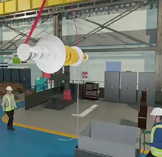 Factory rotor assembly 3D animation