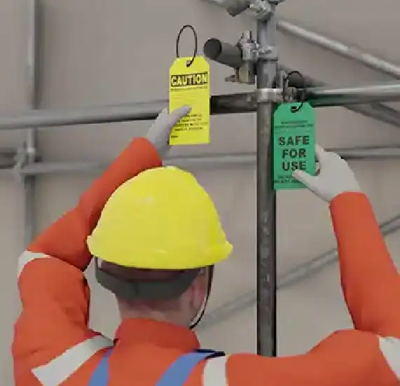 Global Energy Leader - Scaffolding Erection & Dismantling Safety Video 27 3D animation of scaffold safety tagging