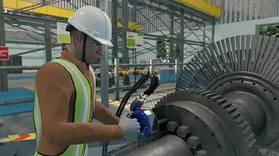 Turbine inspection in 3D animated SOP video