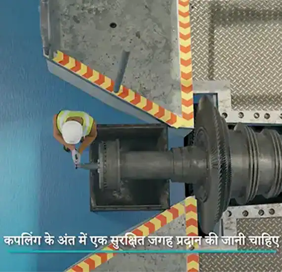 Safe turbine maintenance in industrial safety animation video